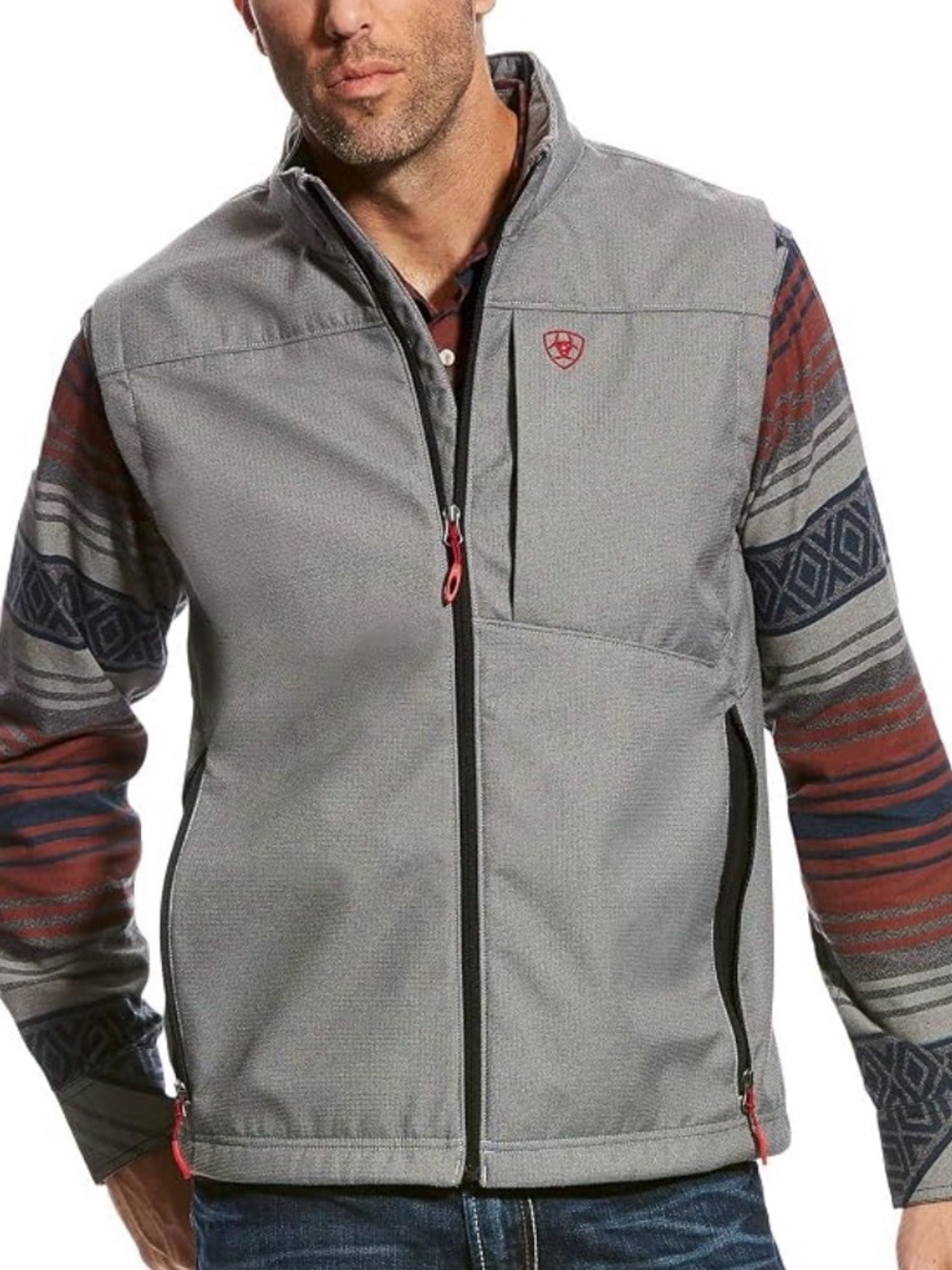 Ariat Grey Softshell Vest M insulated water wind resistant